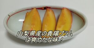 山梨県産の貴陽（きよう）プラムは爽やかな味！